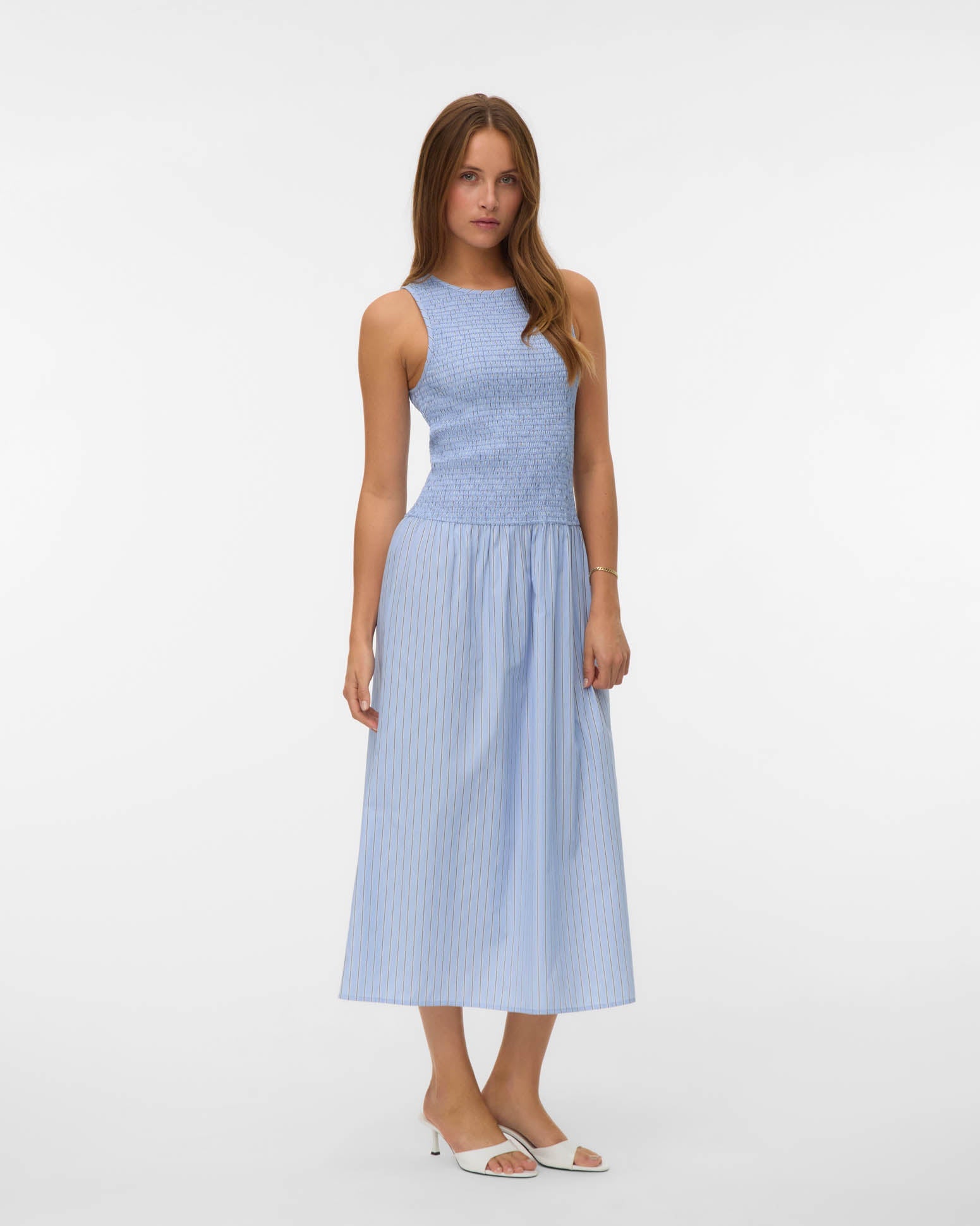 VMLEYA STRIPE MIDI DRESS